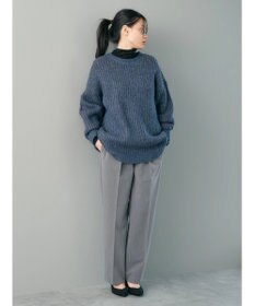 AMERICAN HOLIC バイカラー片畦ニットチュニック