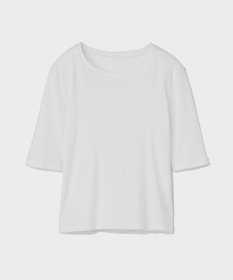 GRACE CONTINENTAL ハーフスリーブリブトップ