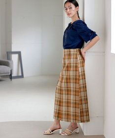 Tiaclasse 【洗える】カラミチェックスカート