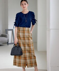 Tiaclasse 【洗える】カラミチェックスカート