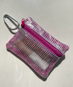 WEGO メッシュ配色クリアポーチ