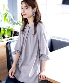 Tiaclasse L 【洗える】ボウタイ風チュニック