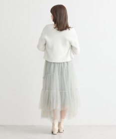 earth music&ecology イレギュラーヘム段々チュールスカート