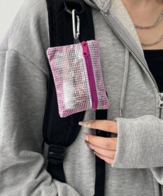 WEGO メッシュ配色クリアポーチ