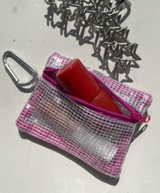 WEGO メッシュ配色クリアポーチ