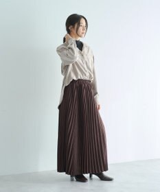 YECCA VECCA サテンプリーツスカート