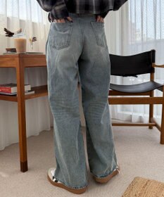 WEGO ダメージワイドデニムパンツ