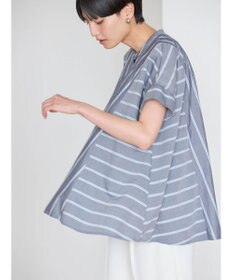 AMERICAN HOLIC 接触冷感フレンチスリーブ切り替えフレアブラウス