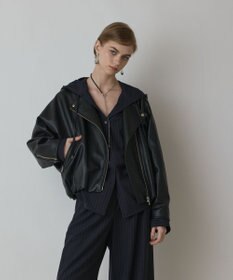 GRACE CONTINENTAL フェイクレザーライダース