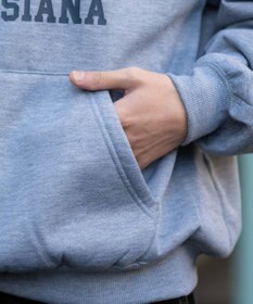 WEGO 【ユニセックス着用ITEM/裏起毛】カレッジロゴボアパーカー