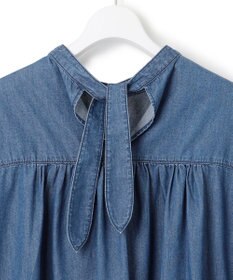 23区 【SLOW/一部店舗限定】ライトオンス デニム バックリボン ブラウス