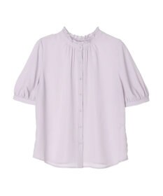 earth music&ecology ２ｗａｙスタンドフリル半袖ブラウス