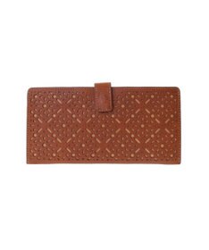 genten ダイヤカットワーク　マチなし長財布