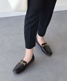 INTER-CHAUSSURES 【FABIO RUSCONI】スクエアトウサケットビットローファー