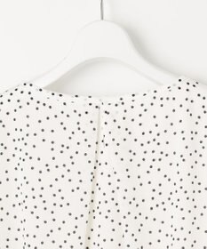 自由区 L 【洗える】ロイヤルシフォンドット柄 ブラウス