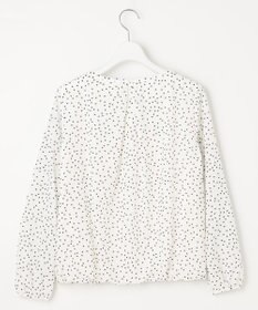 自由区 L 【洗える】ロイヤルシフォンドット柄 ブラウス