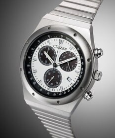 CITIZEN 【2023年度グッドデザイン賞受賞モデル】RECORD LABEL レコードレーベル エコ・ドライブ 1984 chronograph