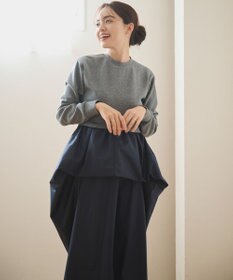 #Newans 【撥水/マシンウォッシャブル】クリオネシルエットコンビドレス