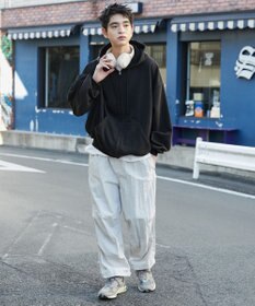 WEGO 【ウエストゴム/MLサイズ展開】ナイロンイージーパンツ