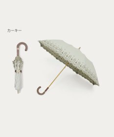 MOONBAT POLO RALPH LAUREN（ポロ ラルフローレン）晴雨兼用日傘 フローラル刺繍 折りたたみ傘 楽折 遮光 遮熱 UV