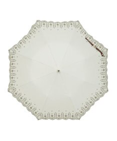 MOONBAT POLO RALPH LAUREN（ポロ ラルフローレン）晴雨兼用日傘 フローラル刺繍 折りたたみ傘 楽折 遮光 遮熱 UV