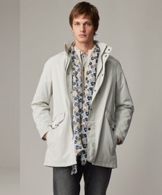 JOSEPH ABBOUD 【25SS・7ポケット/軽量/ECO撥水/インフード】ライトマイクロリップピーチ コート アイボリー系