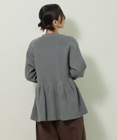 Green Parks 金釦ペプラムニットカーディガン