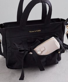 Maison de FLEUR ボンネルリボンショルダーバッグ