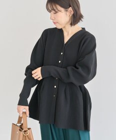 Green Parks 金釦ペプラムニットカーディガン