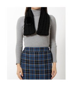 UNBILLION カシュネ cache nez / ニット×フェイクファーマフラー