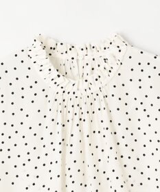 ANY 【洗濯機可・UVケア・接触冷感】フリルネックブラウス