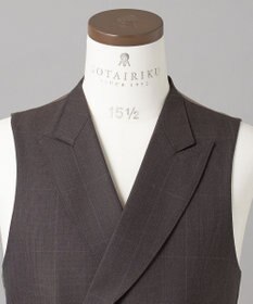 GOTAIRIKU 【ZEGNA/ゼニア】ISLANDFLEECE/アイランドフリース 3ピーススーツ（ブラウン×格子）