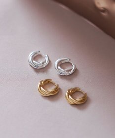 Tiaclasse マットメタルフープピアス