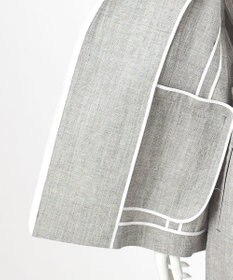 23区 【GOLD LABEL】ウールリネン ノーカラー ジャケット