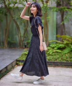 ANY 【接触冷感/UVケア/シワになりにくい】フレアスリーブ TブラウスⅡ