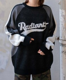 WEGO サガラロゴ配色BIGニットプルオーバー