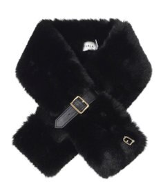 MOONBAT FURLA（フルラ）ベルト差し込みファーティペット アーチロゴ フェイクファー