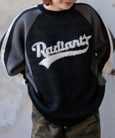 WEGO サガラロゴ配色BIGニットプルオーバー