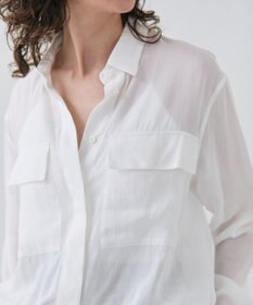 BEIGE， 【洗える・Precious 6月号掲載】PAULINE / ビックポケットドロストリネンブラウス