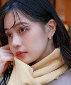 Tiaclasse マットメタルフープピアス