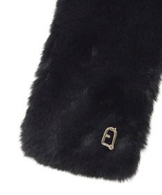 MOONBAT FURLA（フルラ）ベルト差し込みファーティペット アーチロゴ フェイクファー