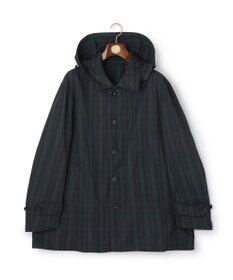 J.PRESS MEN 【KING SIZE】【オンオフ兼用 / ストレッチ / 撥水 / 洗える】トリコット3レイヤーバルマカンショートコート / フードデタッチャブル