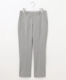 J.PRESS LADIES L 【洗える】シャークスキンハウンドトゥース テーパード パンツ