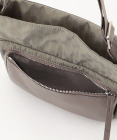 Y'SACCS はっ水ドットジャカード リサイクルレザーコンビ ショルダー