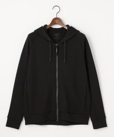 JOSEPH ABBOUD MOUNTAIN 【軽量/ソフト】ソフトダンボールニットジップパーカー ブラック系