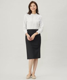 J.PRESS LADIES S プレーティングジャージー ピンタック カットソー