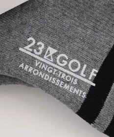 23区GOLF 【MEN】ロゴラインハーフソックス　１５ｃｍ