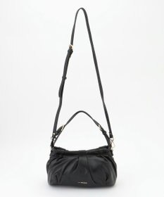 LA BAGAGERIE シープレザー　ギャザーミニバッグ