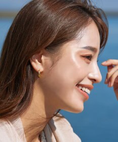 Tiaclasse マットメタルフープピアス