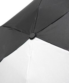 +RING UNISEX プラスリング 晴雨兼用 簡単開閉式折傘  BLK×GRY T1338